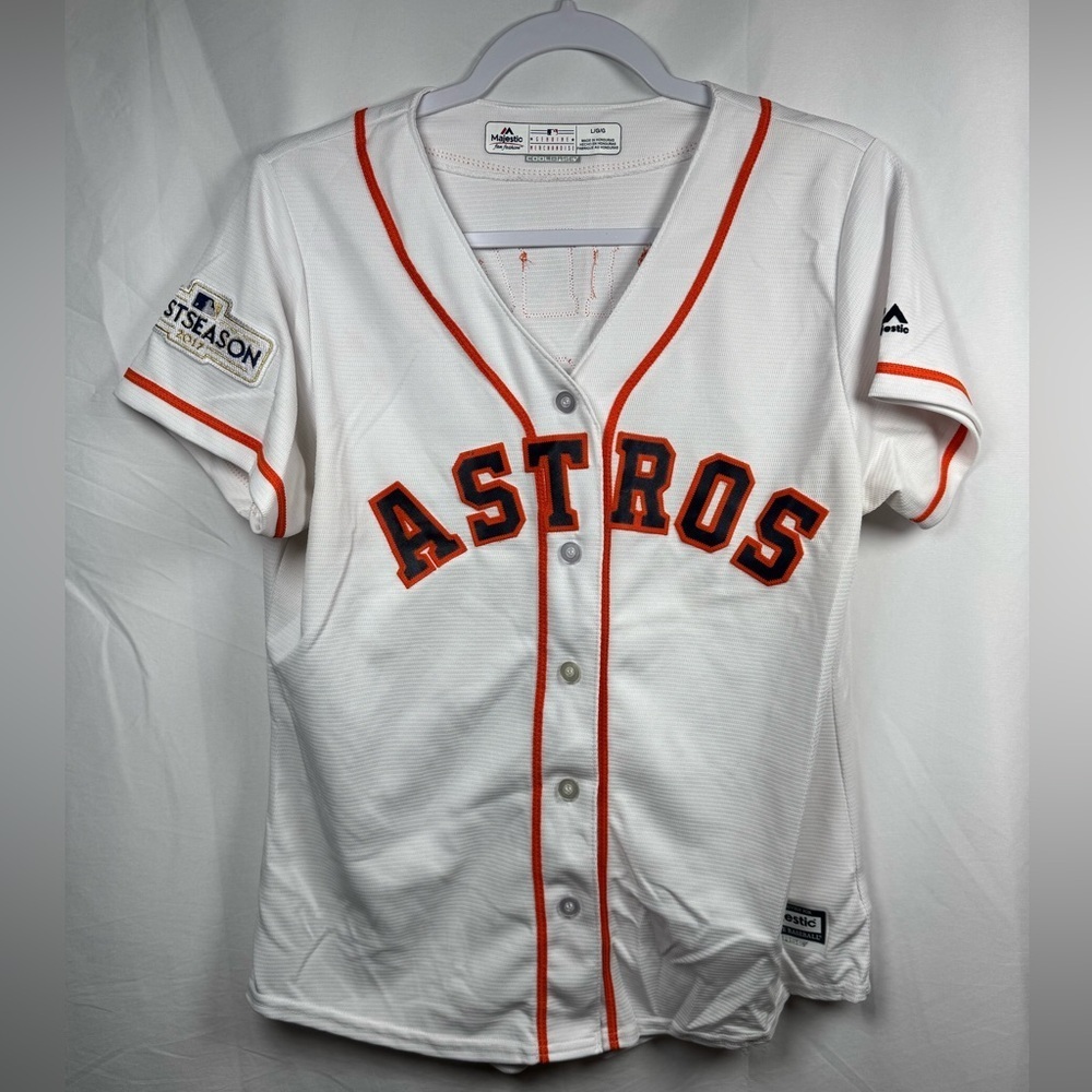 Majestic Houston Astros Women's 2017 PostSeason Springer Jersey L